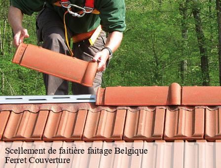 Scellement de faitière faitage Belgique 