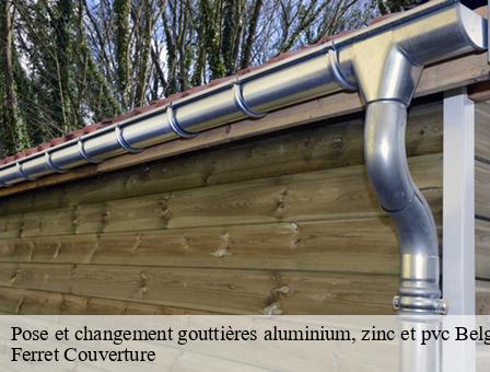 Pose et changement gouttières aluminium, zinc et pvc Belgique 