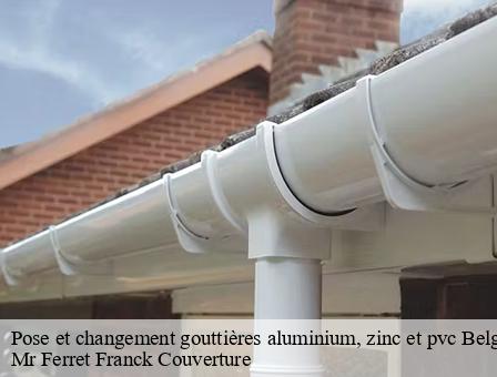Pose et changement gouttières aluminium, zinc et pvc Belgique 
