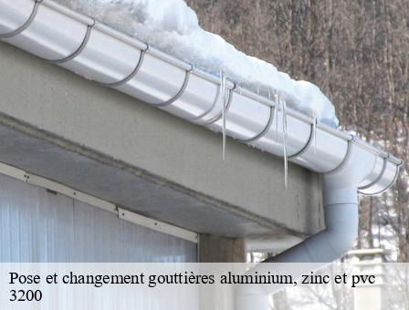 Pose et changement gouttières aluminium, zinc et pvc 3200